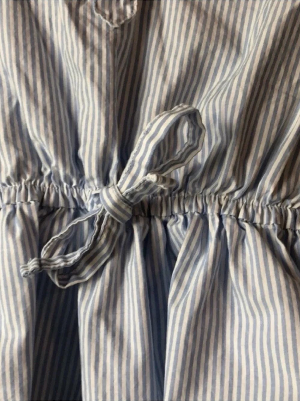 Carter’s Shirt Girls Kids Light Blue Stripe Roll Sleeve Casual Blouse Top Sz 5